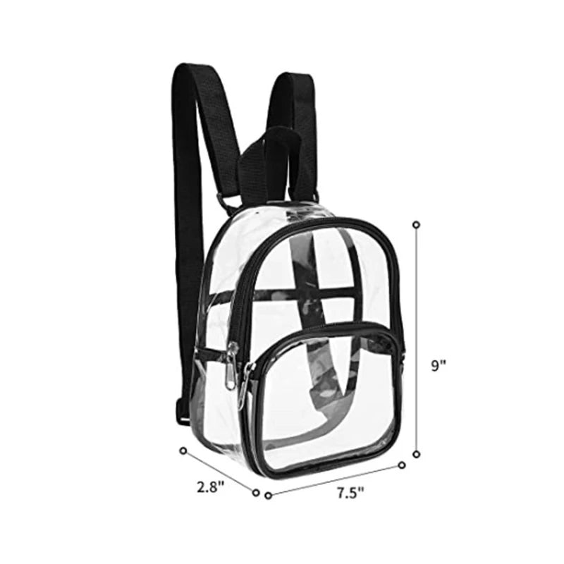 Transparent PVC Bag Outdoor Sports Fitness Knapsack Casual Travel Visible Backpack Large Capacity Waterproof Shoulders Bags