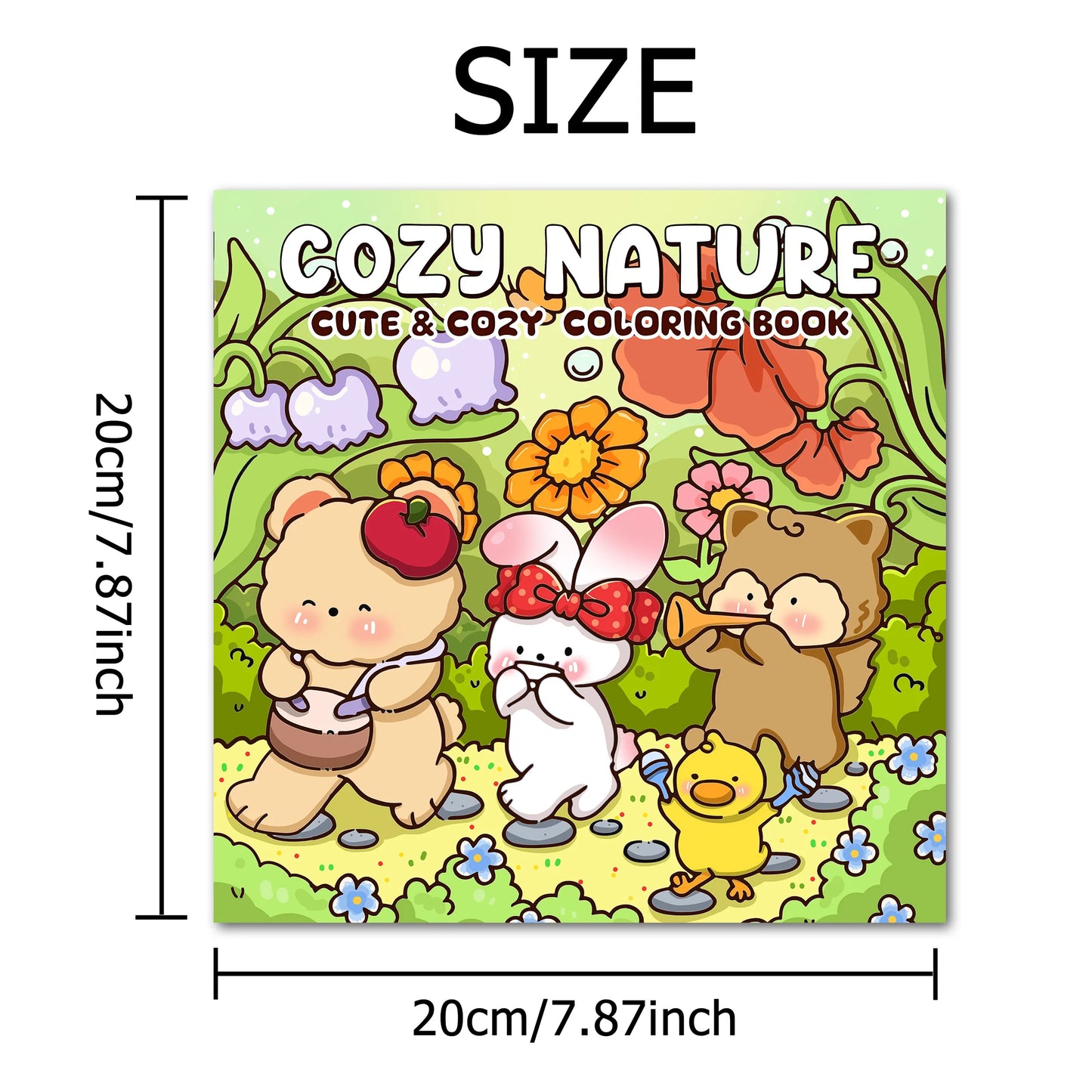 COZY NATURE Bold-easy Patterns Coloring Book for Adults Cute Drawing Book Perfect Gift for Party and Birthday