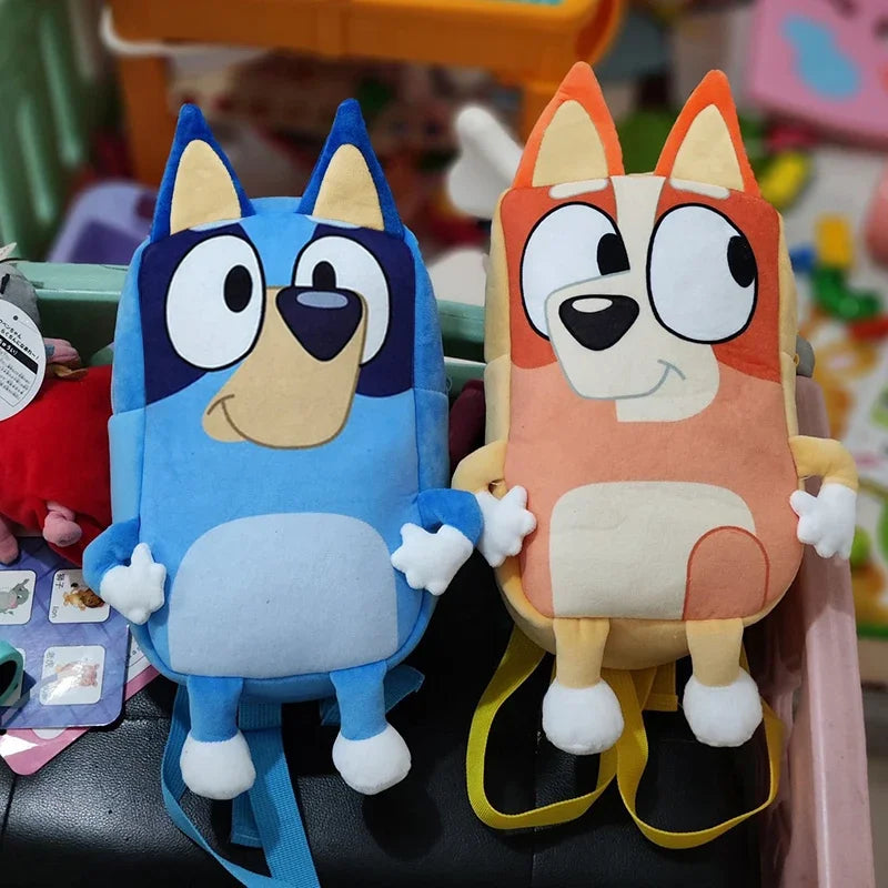 Bluey Anime Backpack Toys Bingo Muffin Cartoon Dog Mini Kindergarten Children School Bag Stuffed Plush Bag Gift For Kids