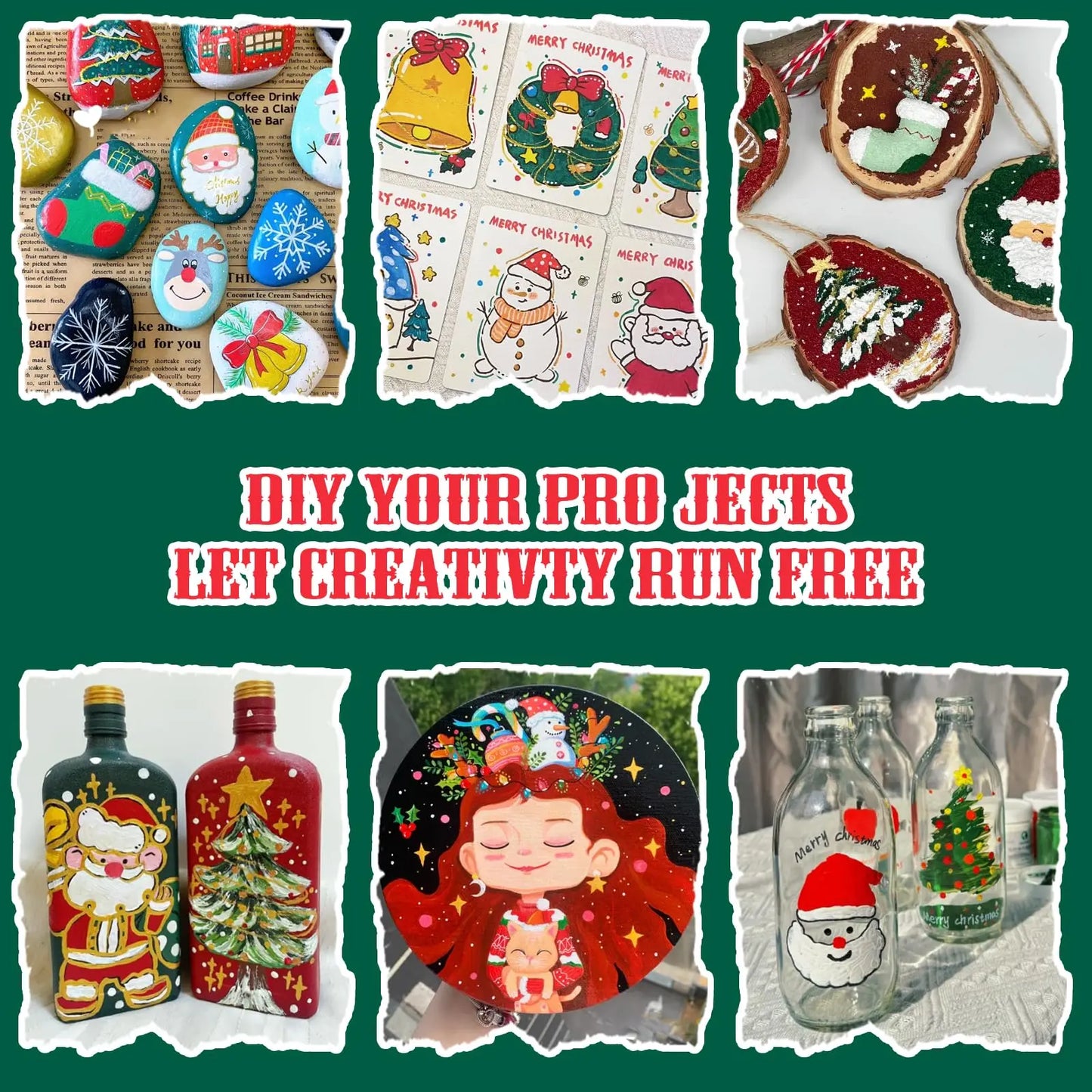 12/120 Colors Paint Markers, Brush Acrylic Paint Pens for Art Supplies Fabric Paint Stone Glass Ceramic Wood Rock Christmas Card