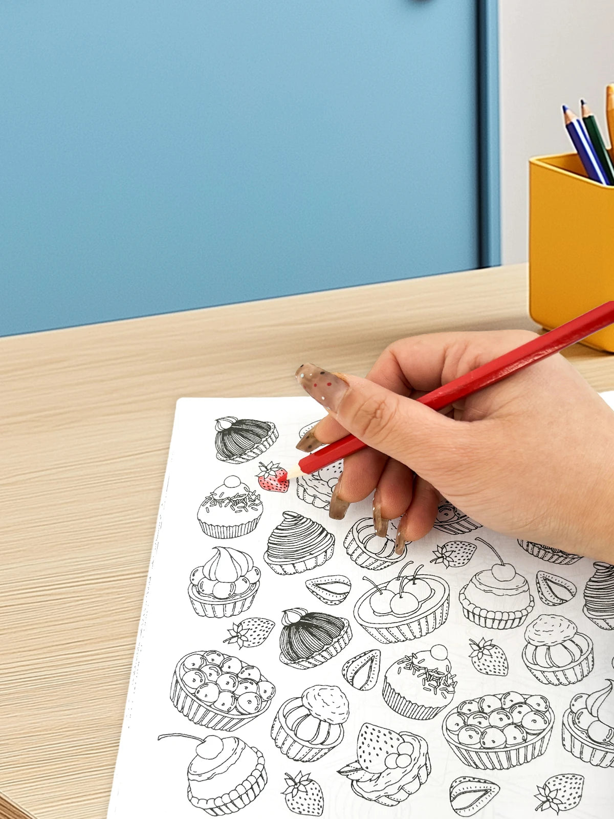 1 set of eight 24-page mandala flower coloring books for children and adult graffiti drawings