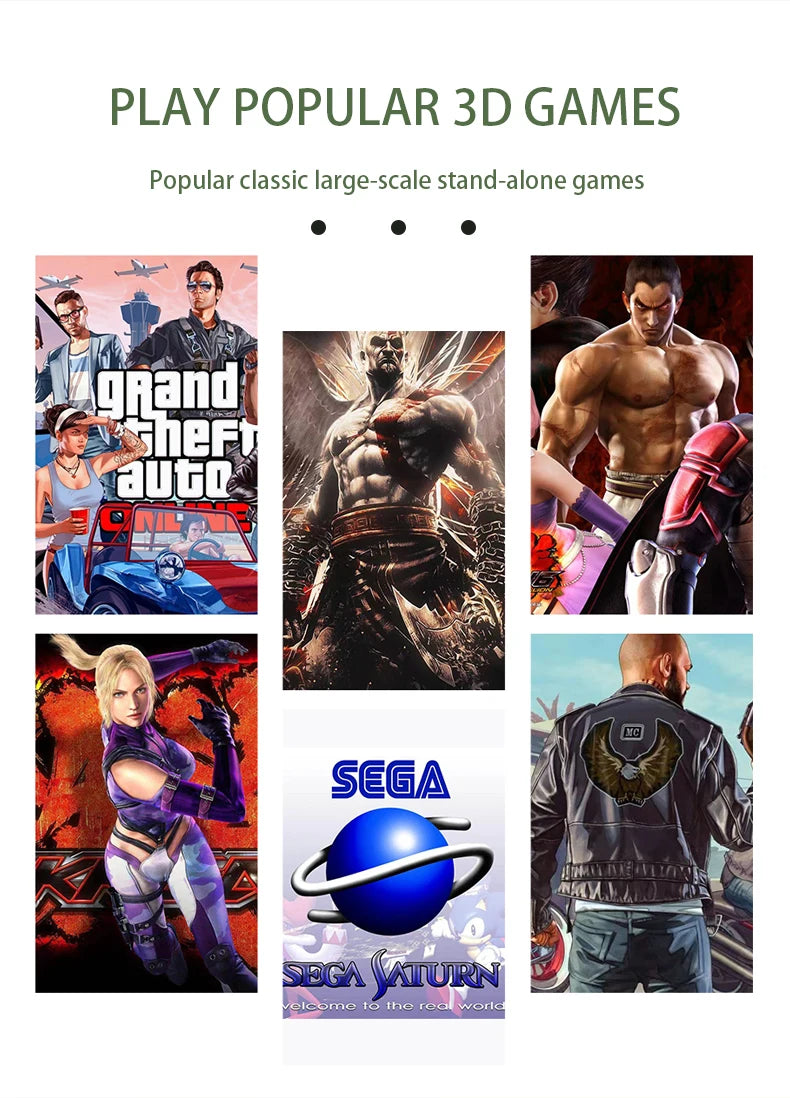 G11 Pro Game Box Video Game Console 256G Built-in 60000+ Retro Games 2.4G Wireless Gamepad 4K HD TV Box Game Console for PS1/GBA