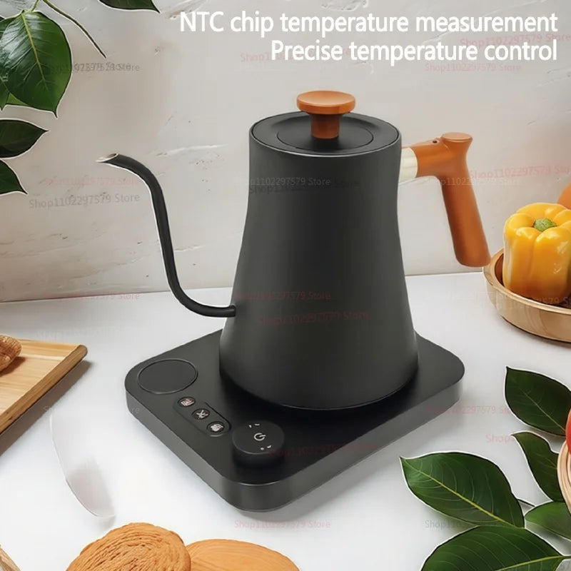 0.9L Electric Drip Coffee Kettle Stainless Steel Teapot With Precise Flow Control For Hand Brewed Coffee And Pour Over Brewing