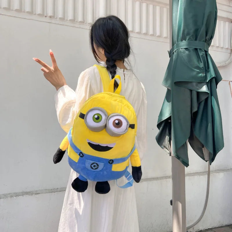 New Cartoon Anime Backpack Minions Doll Large Size School Bag Large Capacity Student Cartoon Backpack