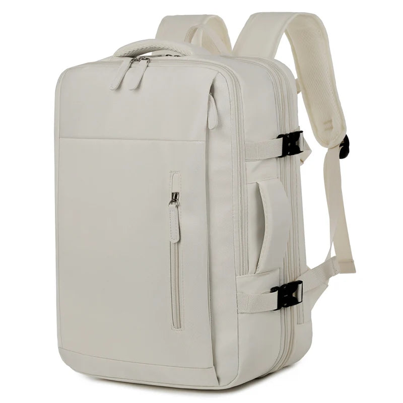 Expandable Travel Backpack - Multipocket Oxford Laptop Bag W/ Dedicated Compartment & Dual Access Zippers for Commute