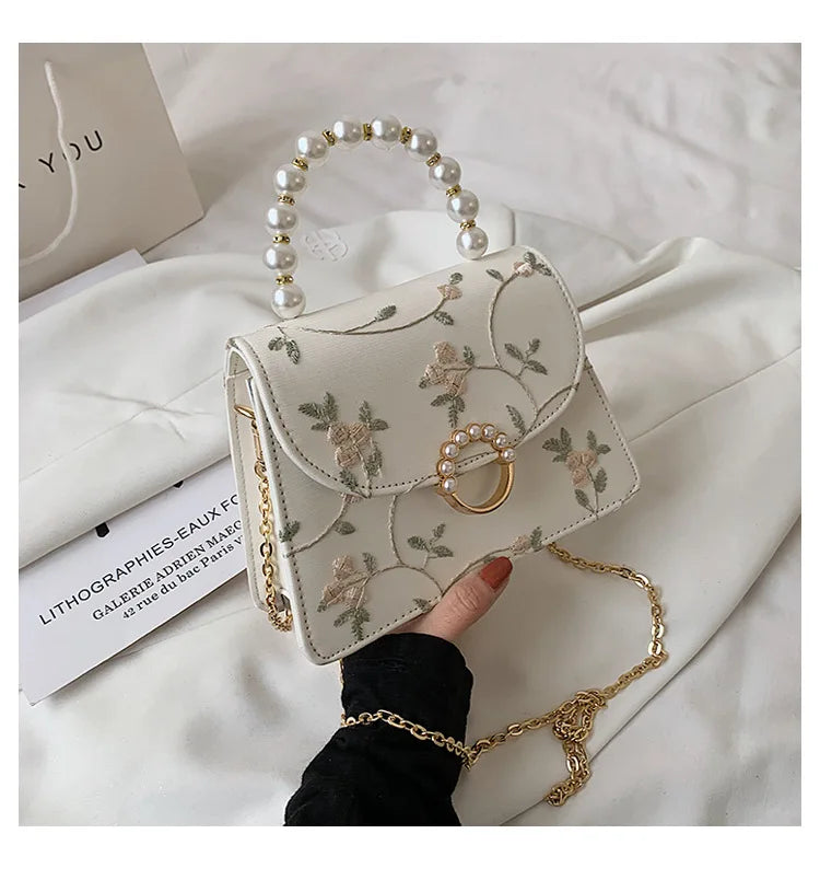 NEWEST Shell Beads Bags Fashion Sweet Bag Women's Handbags Lace Wedding Chic Lady Chain Women Shoulder Crossbody Bag