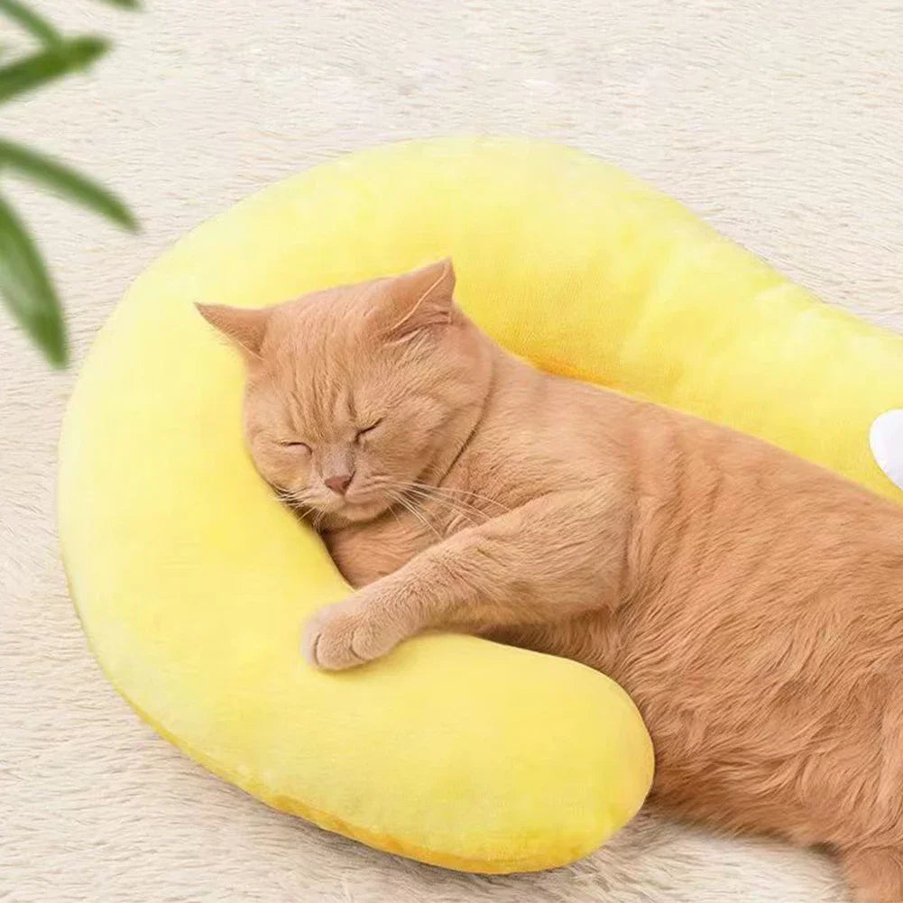 Cute Pet Little Pillow U-Shaped Neck Protector Deep Sleep for Puppy Kitten Pillow Dog Cat Headrest Sleeping Pillow Pet Supplies