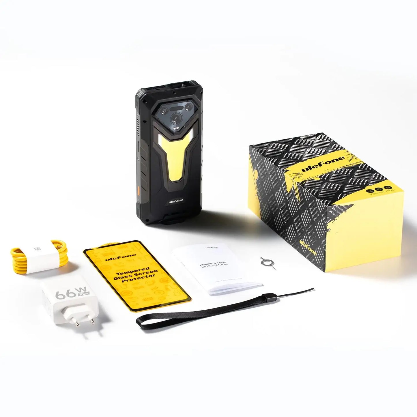 Ulefone Armor 34 Pro 5G AI Rugged Phone 32GB+512GB 25500mAh 6.95" Built-in Projector 120Hz Android 15 MTK 7300 NFC Smartphone