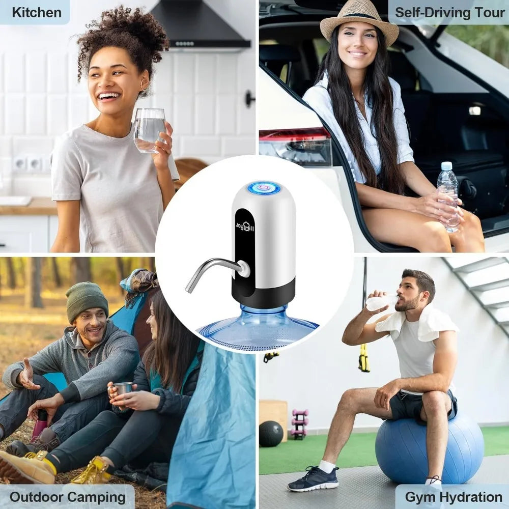 5 Gallon Water Bottle Dispenser USB Rechargeable Water Bottle Pump Camping Portable Electric Water Dispenser Reusable
