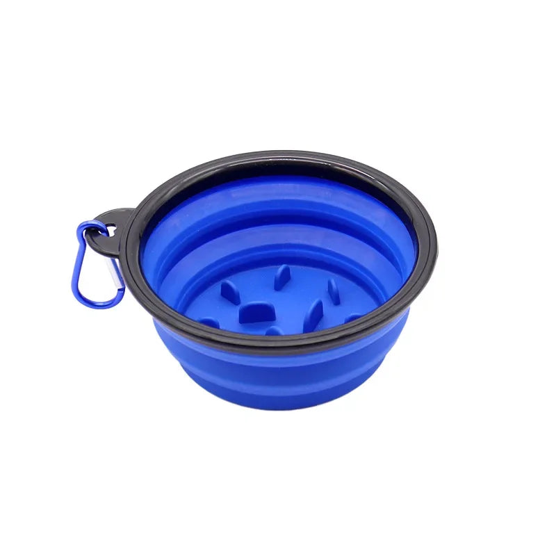 Pet Silicone Folding Bowl, Dog Slow Food Bowl, Outdoor Portable Dog Bowl, Tableware, Cat Rice Dog Bowls Dog Water Bottle