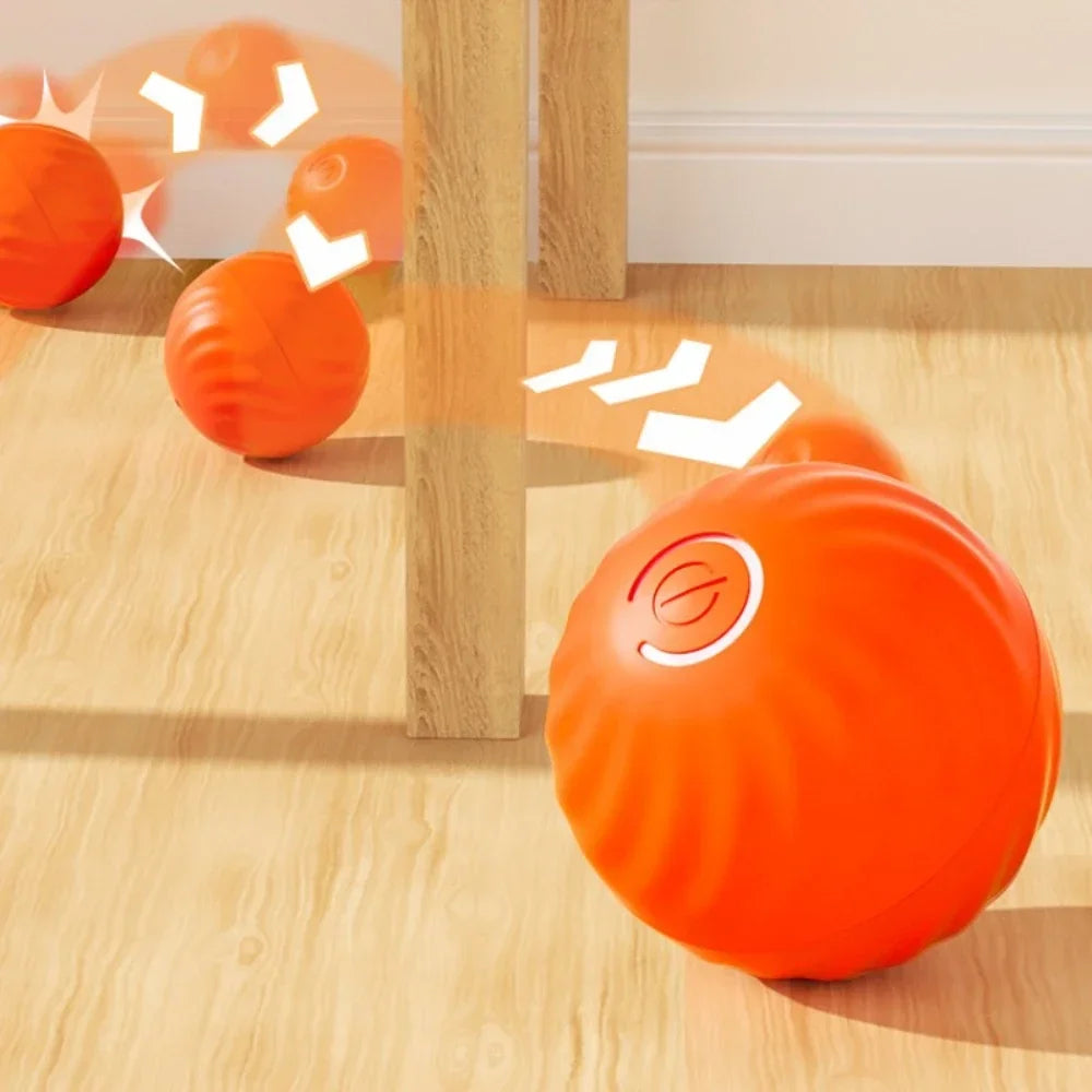 Automatic Moving Interactive Dog Toy Ball Smart USB Jumping Rotating Dog Chew Toy Ball for Puppy Ball Toys