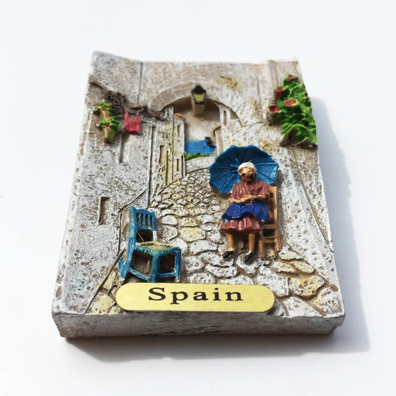 Europe Spain 3D Refrigerator Magnet Tourist Souvenirs Stickers,Home & Kitchen Decoration Fridge Magnet Message Sticker