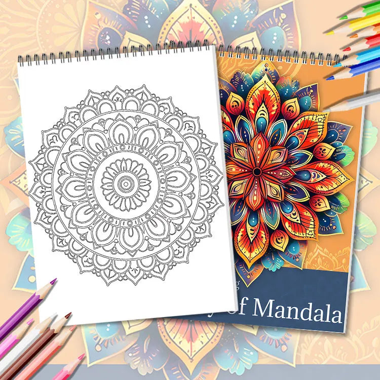 Rule Mandala Coloring Book Adult Printed Single-sided 24 Pages, Handmade Art for Adults to Relieve Anxiety and Depression