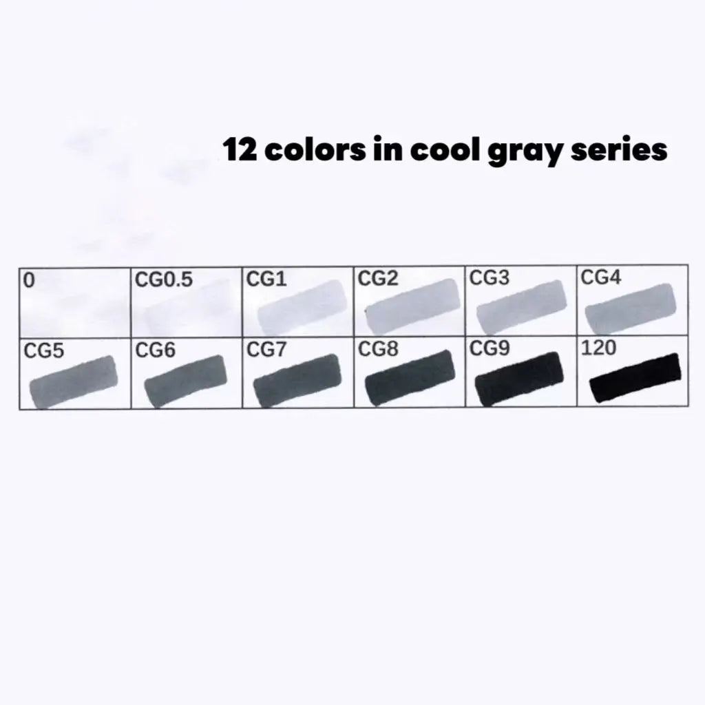 12 Colors Alcohol Based Markers Set Dual Tip Sketching Drawing Markers Animation for Adults Kids Painting School Supplies