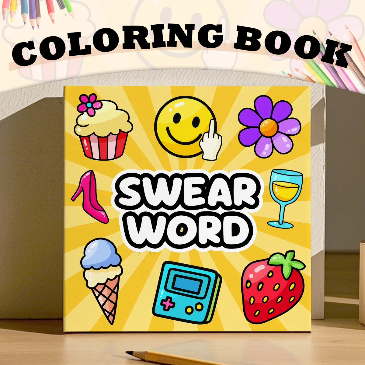 SWEAR WORD Coloring Books For Adults And Teens Featuring Cute Puppies Cartoon Coloring Books To Relax In A Cozy Hygge Moment