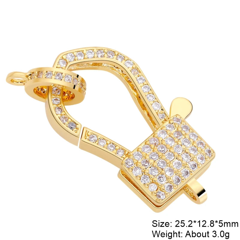 Juya 18K Real Gold Plated Accessories DIY Needlework Beads Pearls Jewelry Making Fastener Closures Lobster Lock Clasps Supplies