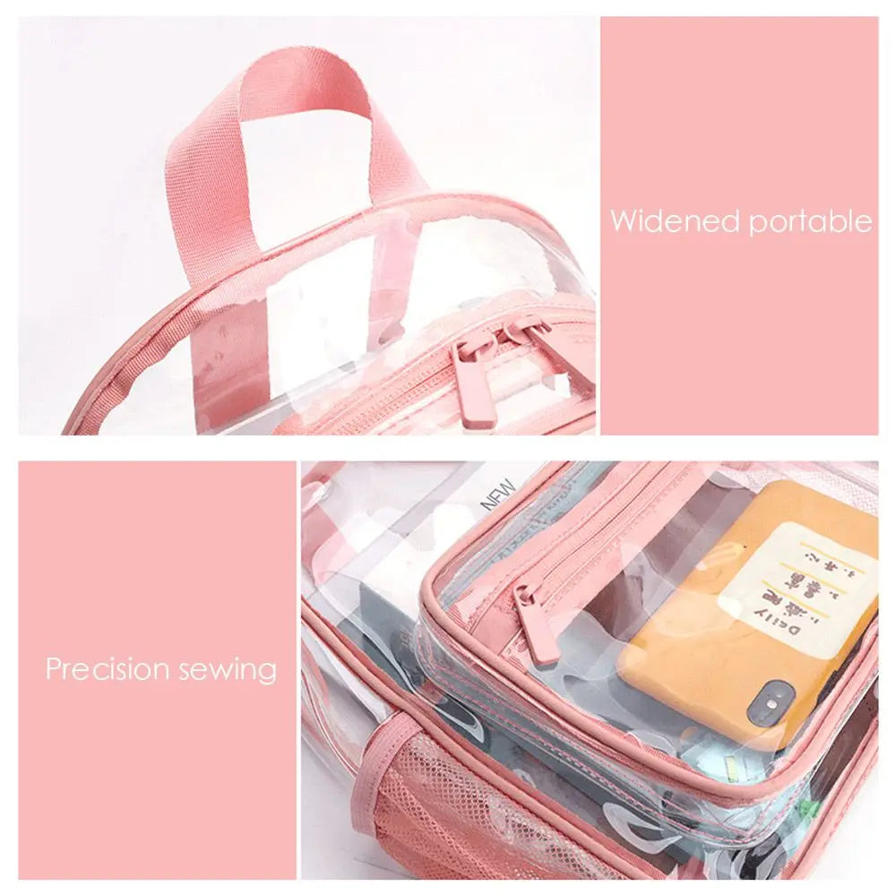Fashion Large Capacity Unisex Clear Bag Students Bag Backpack PVC Bag