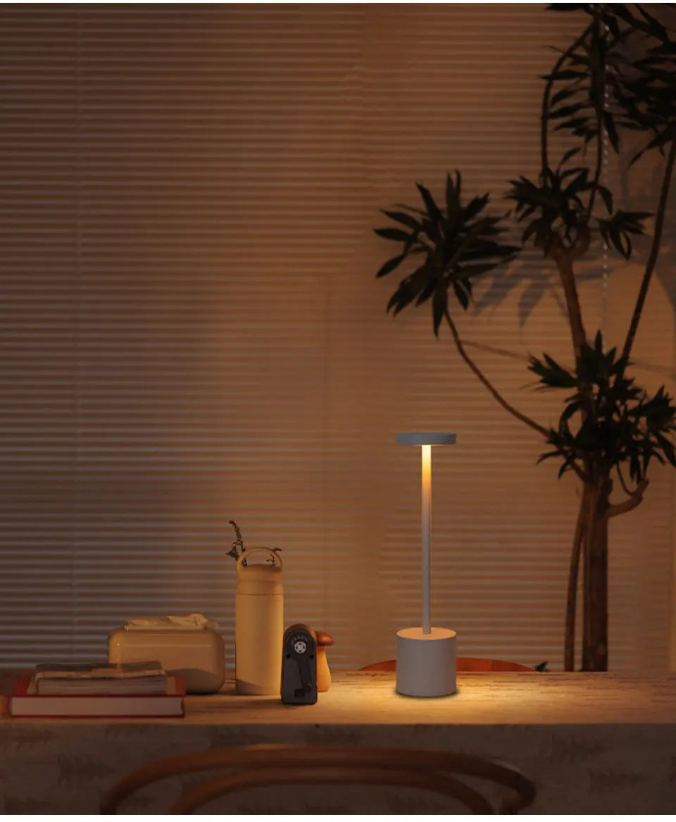 Table lamp USB Rechargeable Wireless desk lamp Dimming Touch night light lamps home decor Retro Portable bedside lamp for room
