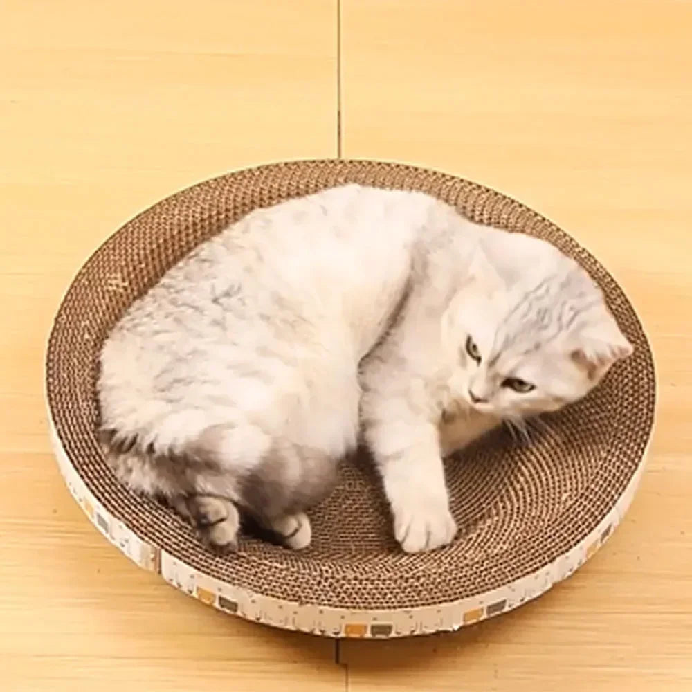 Cat Scratching Board Claw Sharpener Cat Nest No Shavings Corrugated Paper No Debris Cat Paw Basin Wear Resistant Bowl Shaped Toy