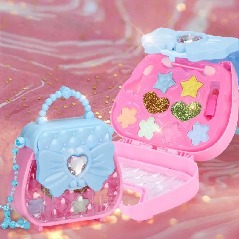 Kids Make up Kit Handbag Makeup Toys Gift Environmentally Friendly Odorlessfor Toddler Little Princess Girls Birthday Party