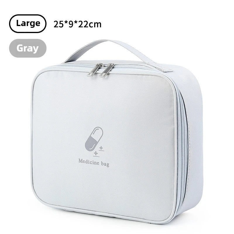 Portable Medical Bag, Travel Bag, Large Capacity Medicine Storage Box, Household Emergency Medicine Reserve, First Aid Kit