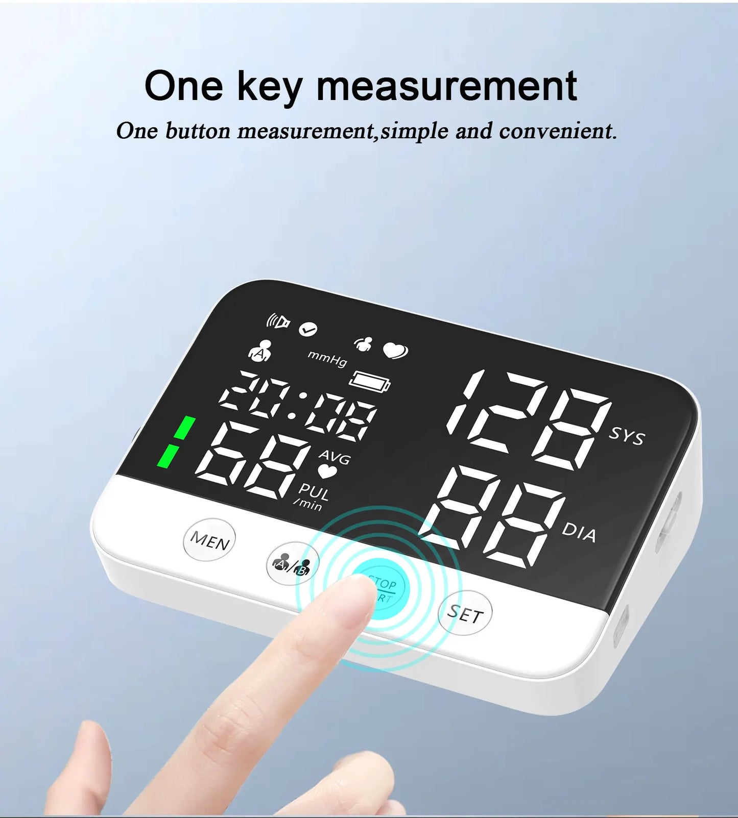 Voice Blood Pressure Monitor Arm Cuff Tonometer Digital Sphygmomanometer Electronic Medical BP Monitors with CE FDA