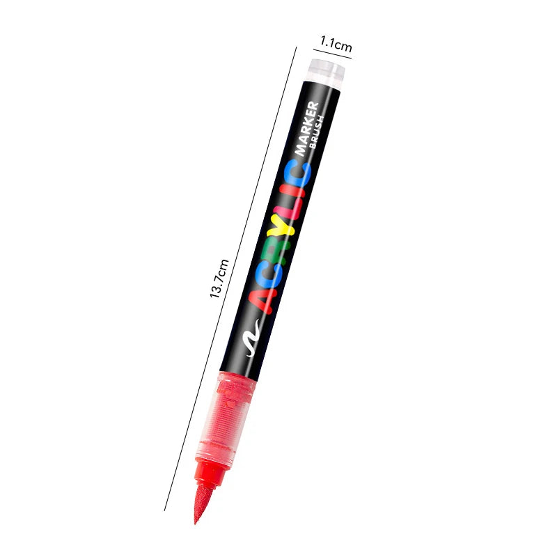 One direct liquid acrylic marker paint brush pen painting stone ceramic glass wood canvas making drawing graffiti coloring pen