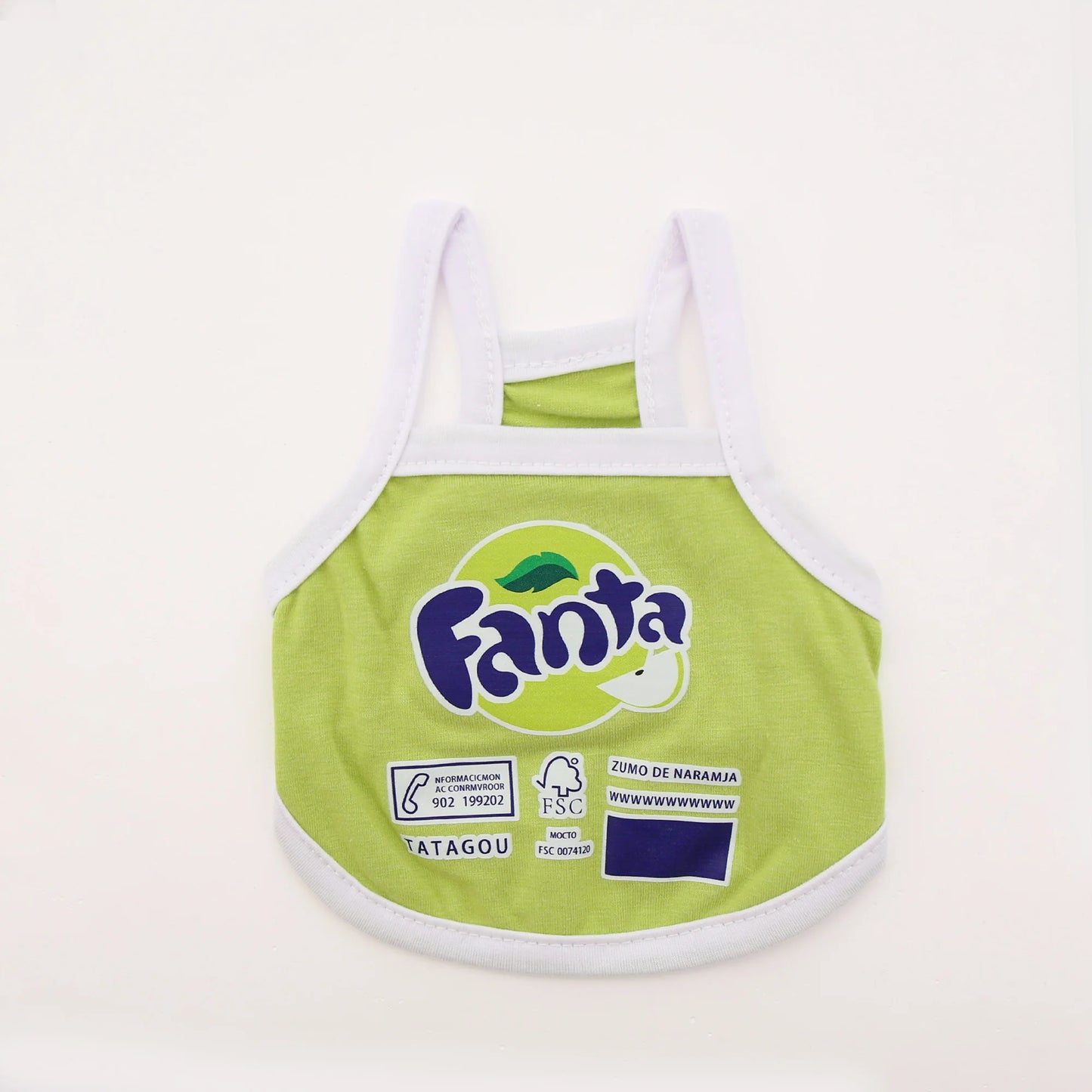 Summer new spring/summer cat and dog clothes thin style, western-style dopamine fruit soda suspender, cute vest style short styl
