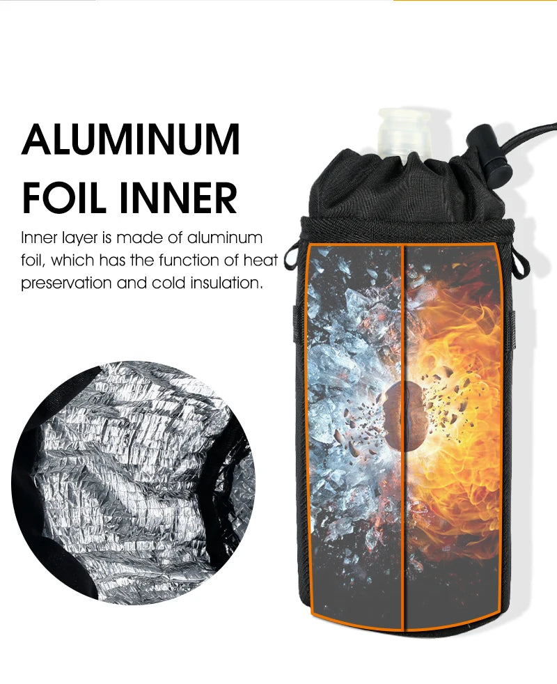 WEST BIKING Bicycle Bottle Holder Cycling Water Bottle Carrier Reflective Pouch Kettle MTB Road Bike Handlebar Bag Accessories