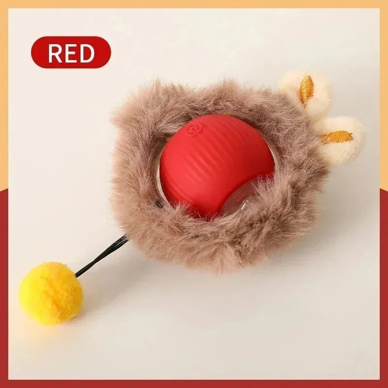 Smart Interactive Cat Toys Ball Auto Electric Rolling Ball Toys for Cat Kitty Pet Automatic Training USB Rechargeable Cat Toy