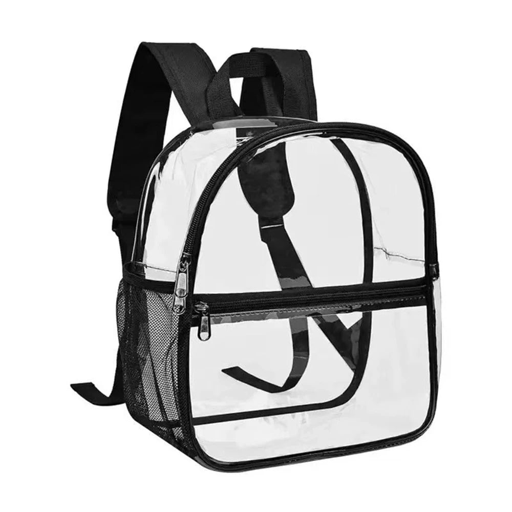 Clear Backpack Transparent PVC Waterproof School Bag, Beach Cell Phone bag for Travel School Storage Waist Bag