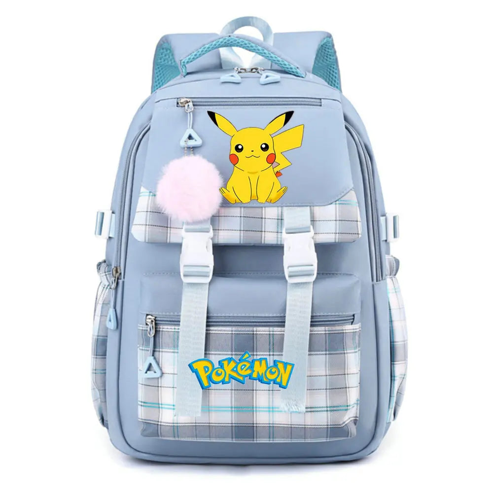 Pokemon Children Backpack Pikachu Anime Cartoon 3D Printed Rucksack High Capacity Teenager Student Schoolbag Boy Girl Book Bag