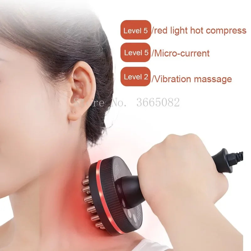 Electric Meridian Brush Body Massager Heated GuaSha Hot Compress Scraping Lymphatic Drainage Machine Fat Burner Health Care Tool