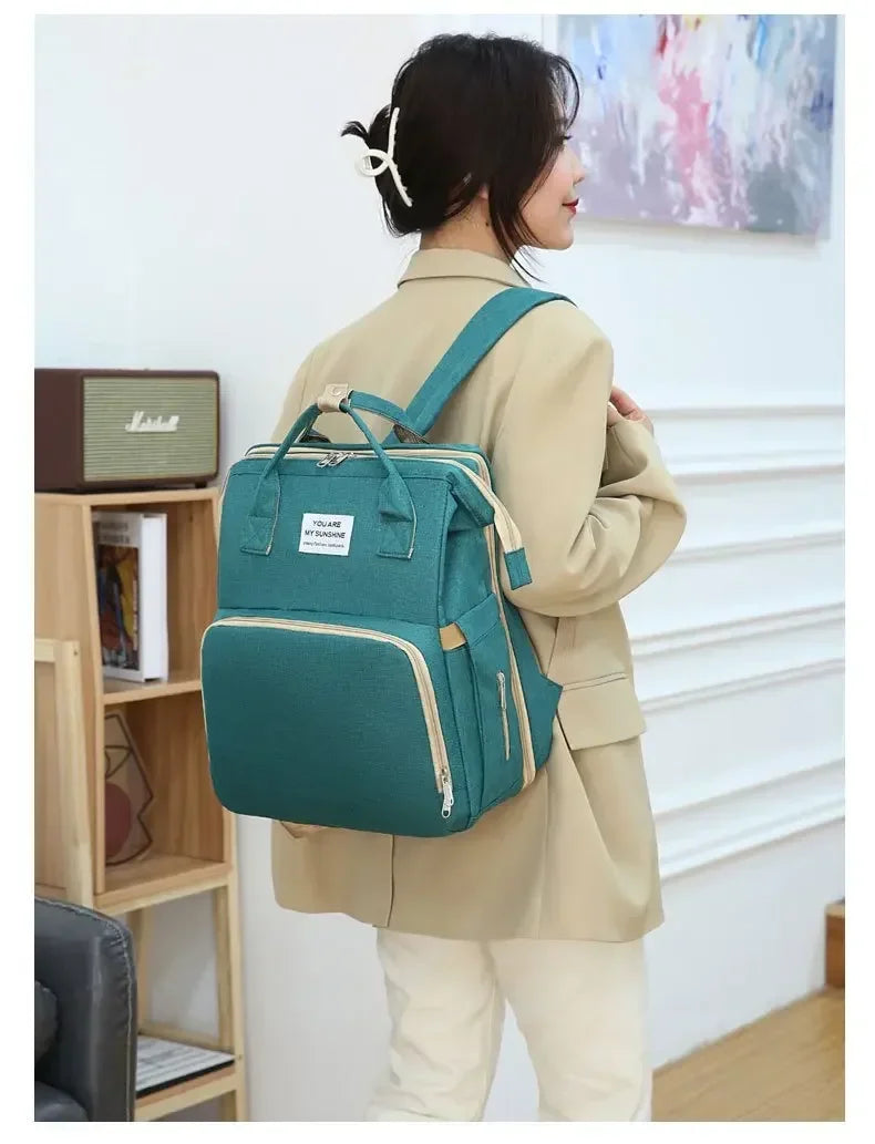 Multifunctional Mommy Bag Large Capacity Foldable Stroller Diaper Organizer Travel Shoulder Bags for Mother and Baby