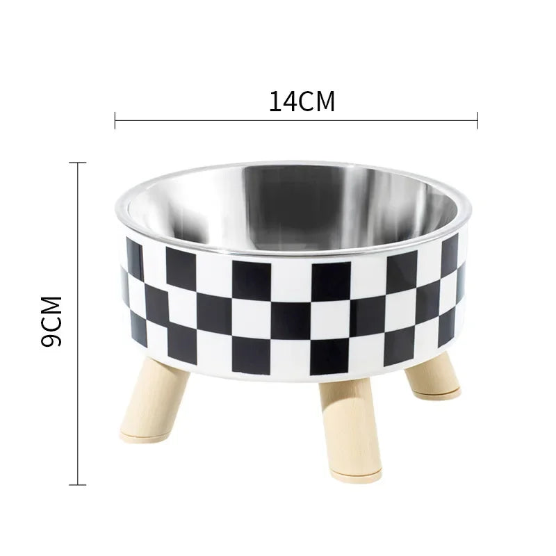 Pet Bowl Anti-knock Non-slip Four-corner Large Capacity Dog Rice Bowl Anti-cervical Cat Pet Single