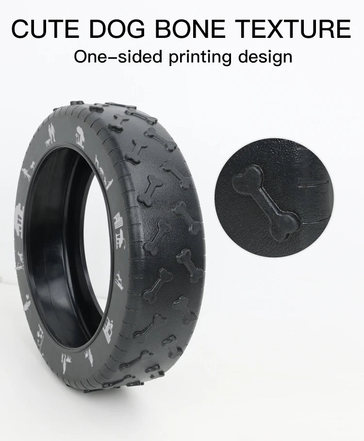 Pet Bowl Tire Shape Large Diameter Bowl Non-Slip Removable and Washable Pet Food Utensils