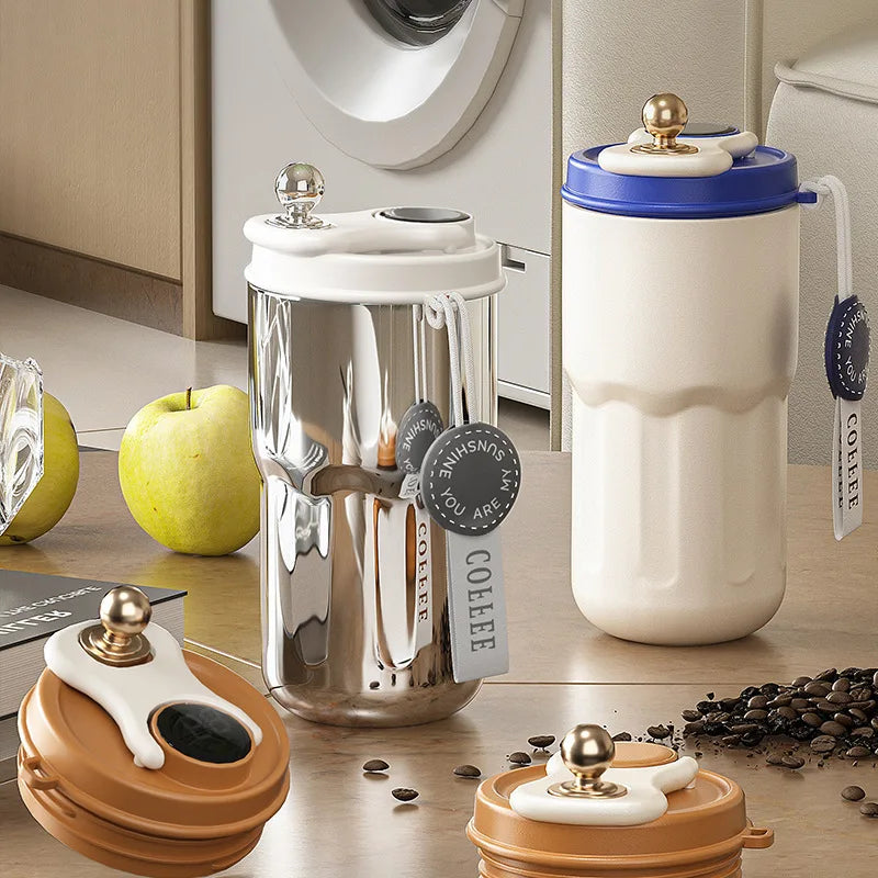450ml Smart Coffee Cup with Led Temperature Display 316 Stainless Steel Thermos Bottle for Coffee Portable Vacuum Mug for Gift