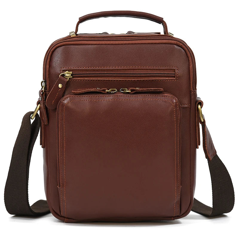 Newsbirds Leather Shoulder Bag Vintage Style Crossbody Bag Books School Bag Of Men Male Daily Messenger Bag Crazy Horse Skin