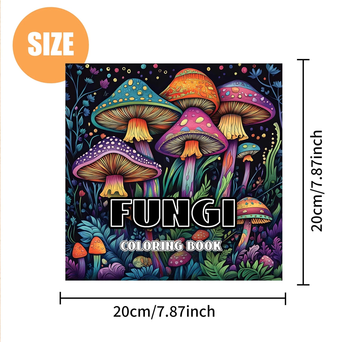 1pc Art Coloring Book 24Page Coloring Book Gift For Birthday Relieve Stress Kill Time Graffiti Painting Drawing Mushrooms Forest