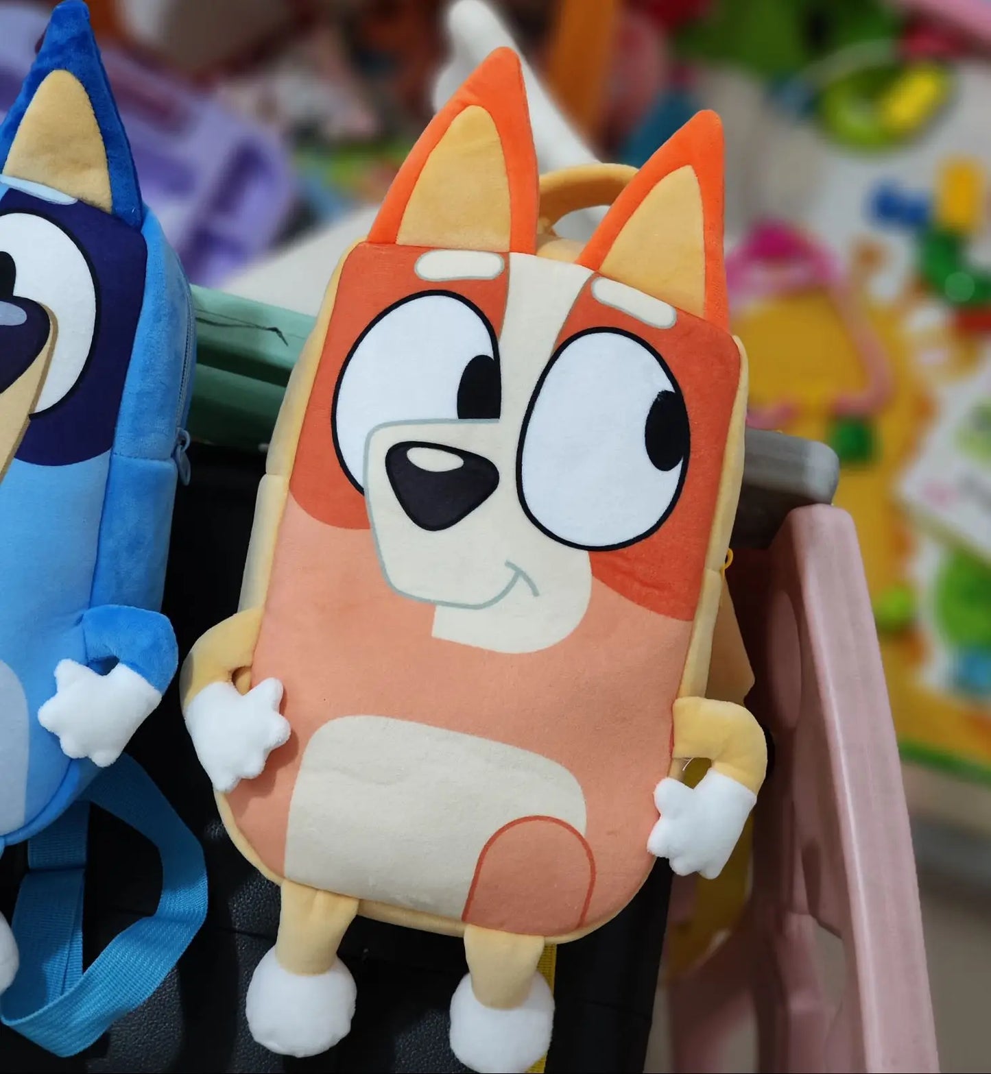 Bluey Family kawaii Kindergarten Children's Cartoon School Bag Bluebin Dog Backpack Kawaii Blue Orange Dog Backpack Children's