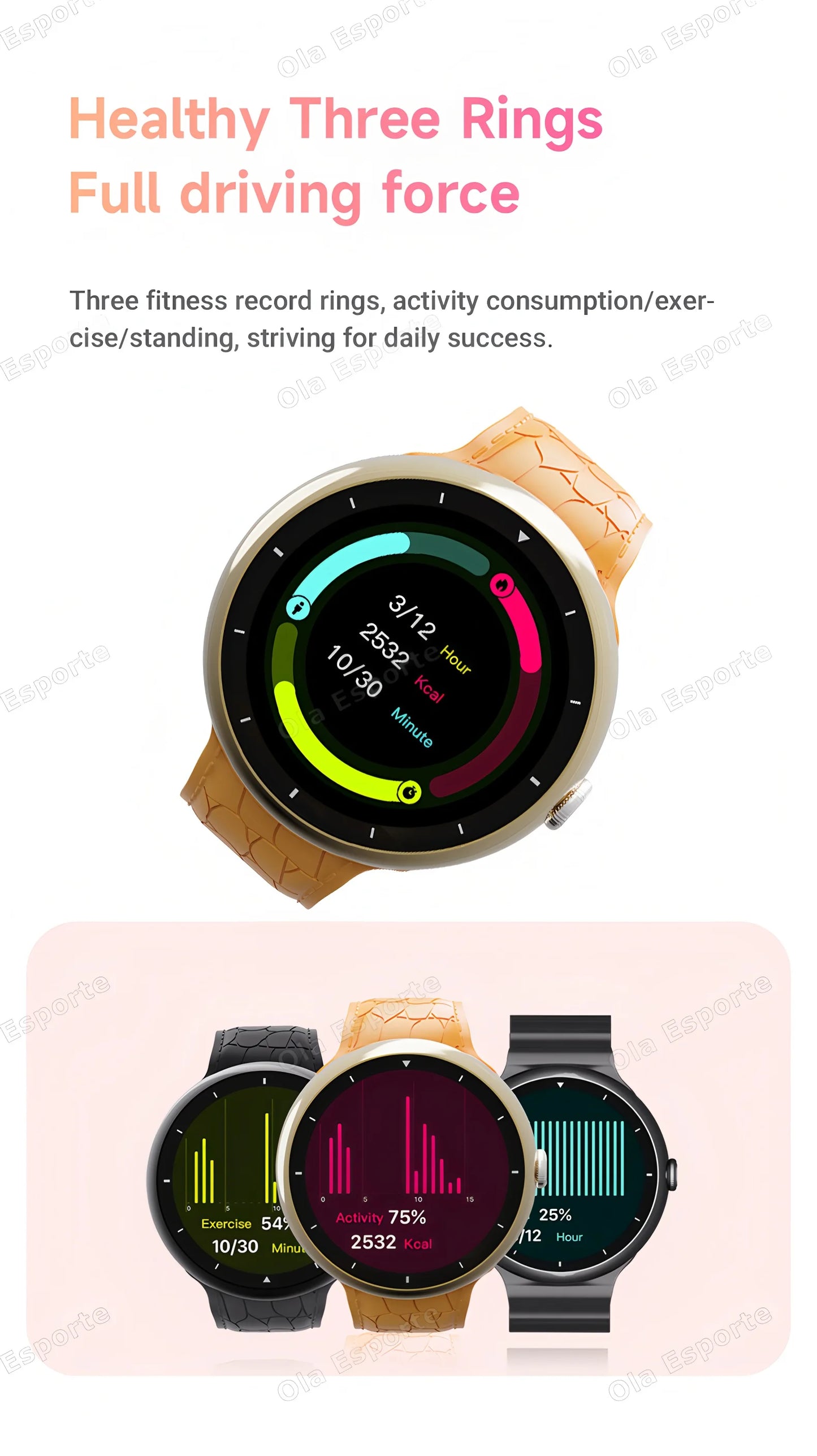 Smart Watch Men 1.52Inch AMOLED Screen BT Call GPS Sports Fitness Tracker Health Monitor Wireless Charging Smartwatch