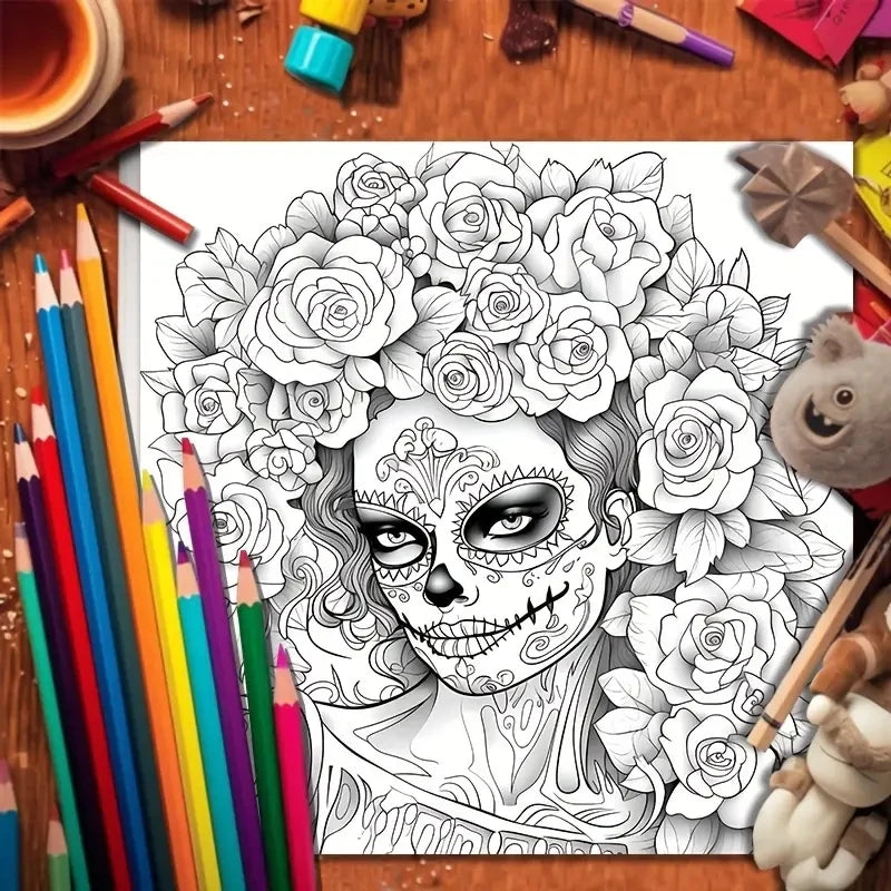 Art Coloring Book Original Upgraded Paper Thickened 22 Pages A Candy Bone Colorful Books Holiday Birthday Party Gift