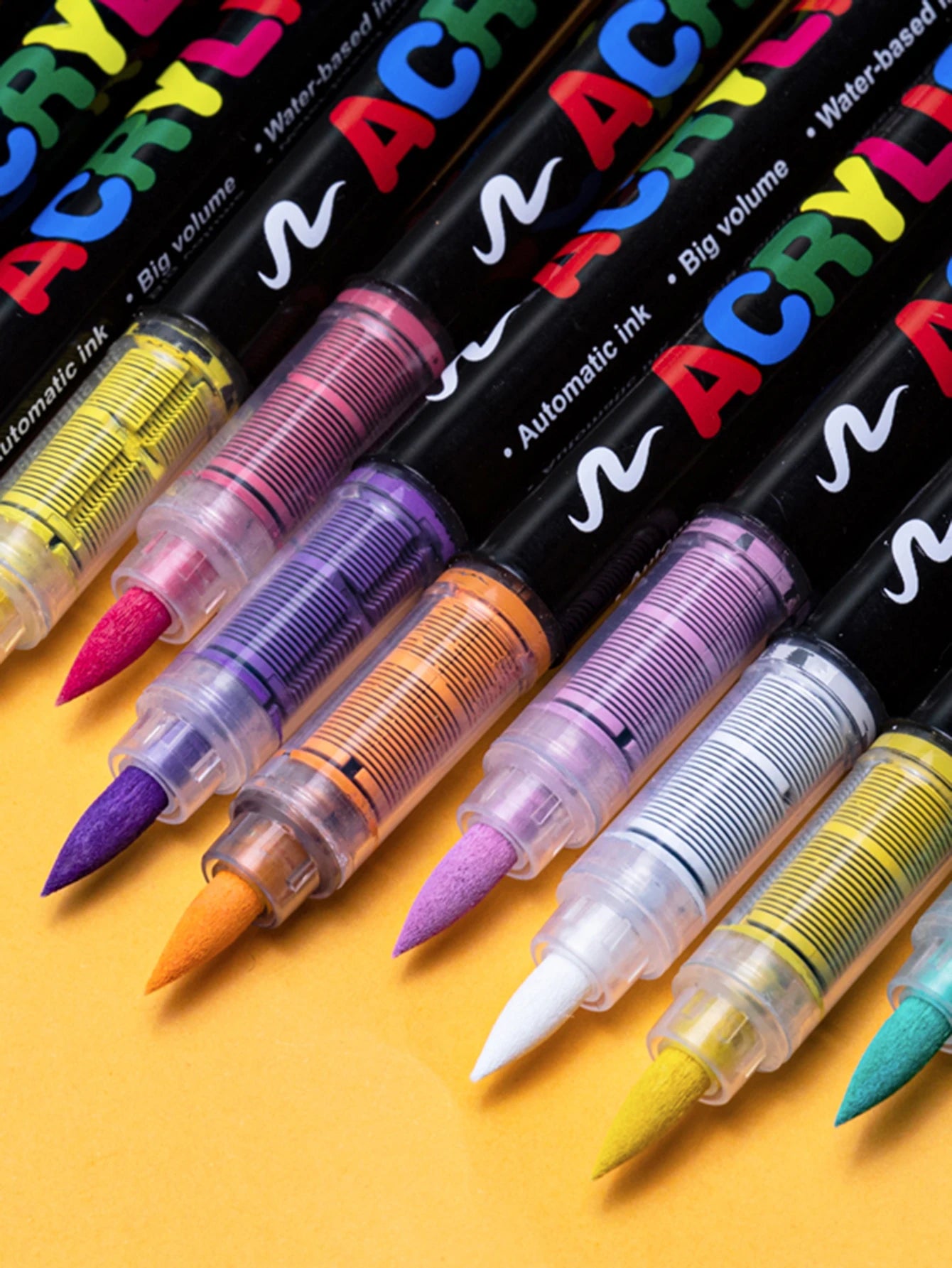 12-240 Color/box Professional Artist Marker Set - Soft-tip Drawing Straight Line Liquid Acrylic Markers, DIY Graffiti Art Painti