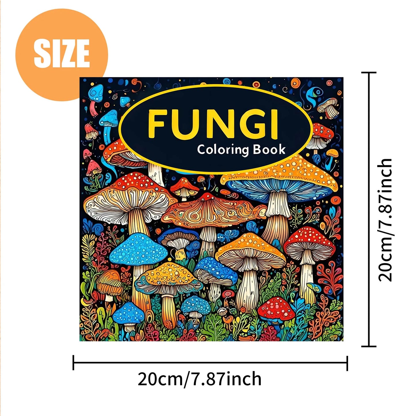 1pc Art Coloring Book 24Page Coloring Book Gift For Birthday Relieve Stress Kill Time Graffiti Painting Drawing Mushrooms Forest