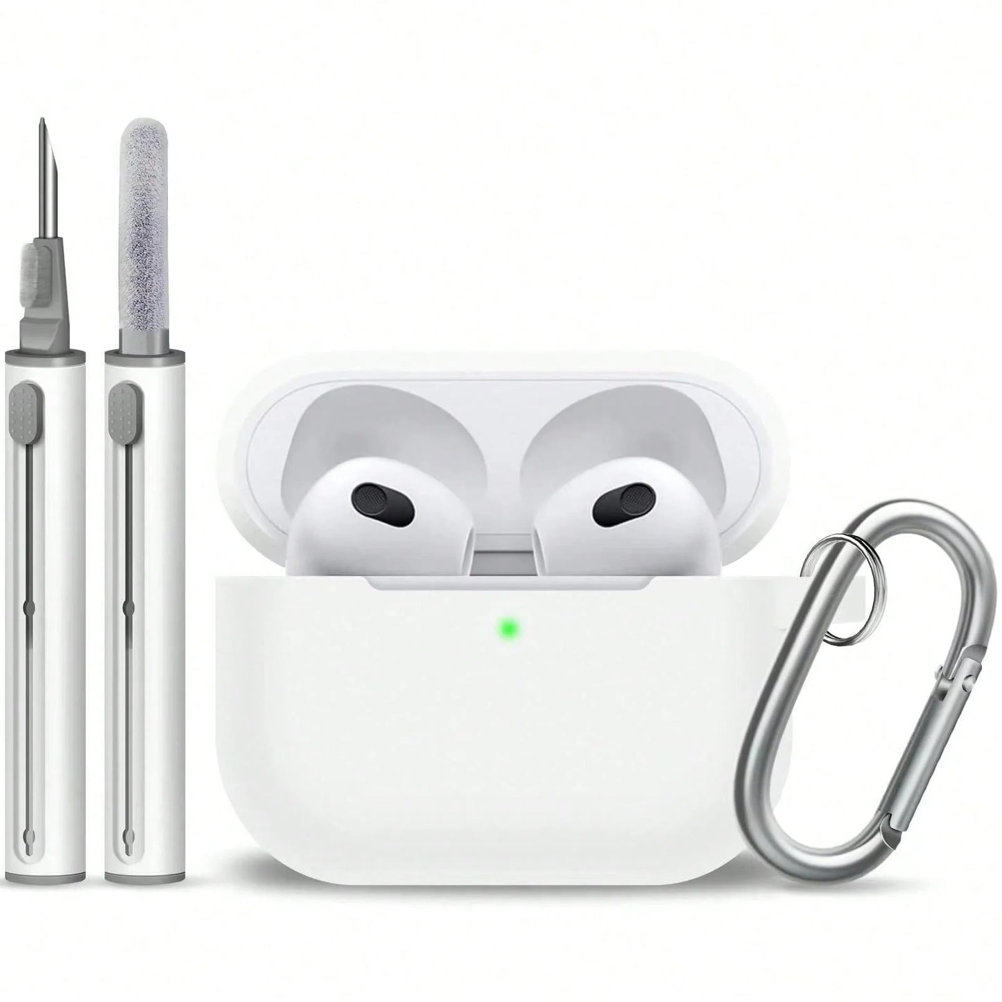 Earphone Case for AirPods Pro2 Cover with Cleaner Kit Soft Silicone Protective with Hook Wirless Headphones Cover