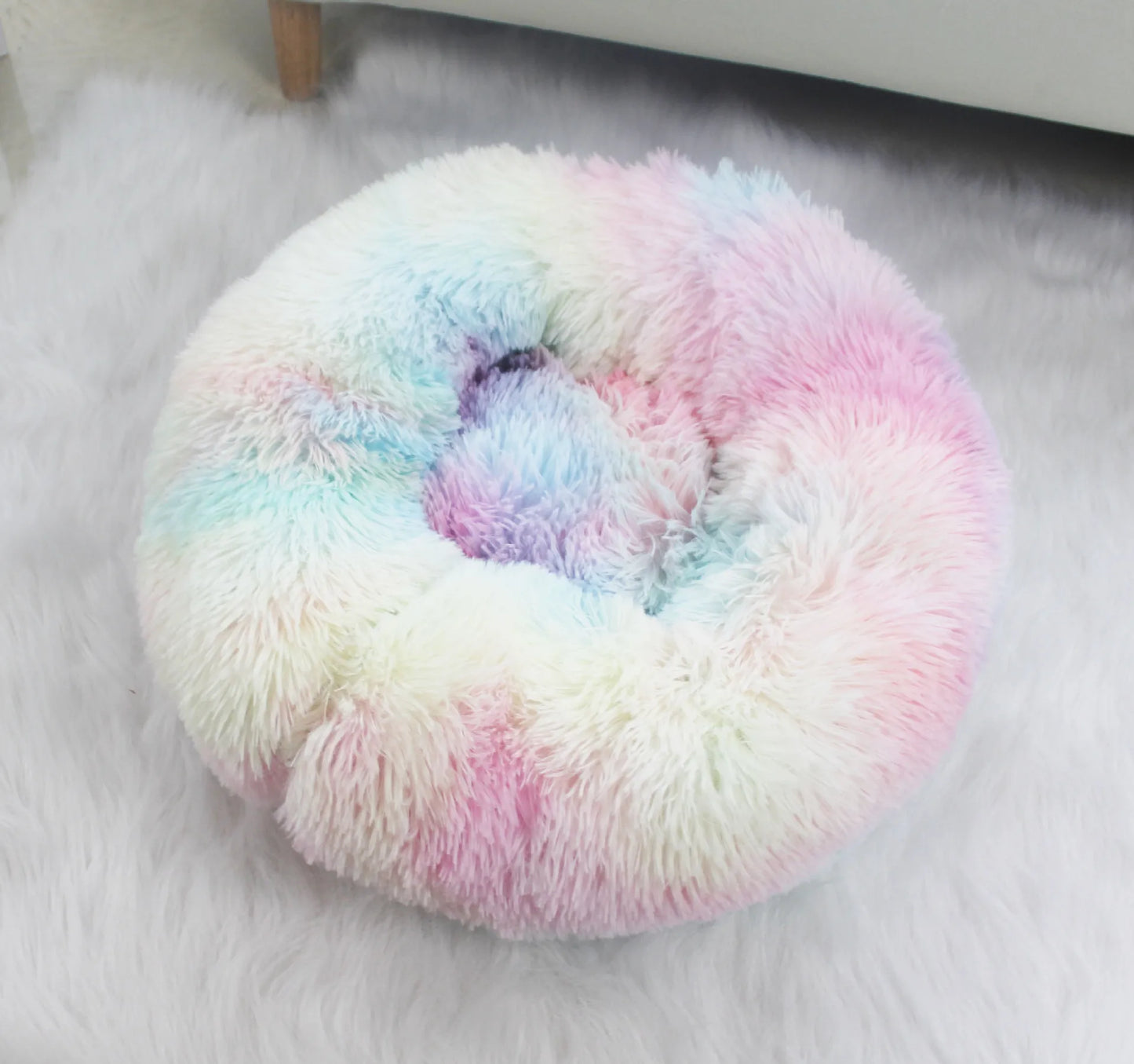 Plush Pet Nest Winter Cat Nest Dog Nest Warm Detachable and Washable Round Cat Nest Pet Bed Seasonal Universal Decoration Home