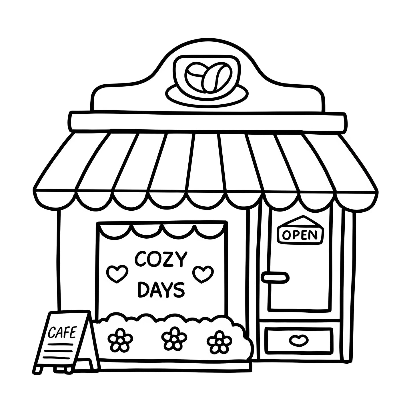 STRESS RELIEF bold-easy Coloring Book for Adults Cute Drawing Book Perfect Gift for Party and Birthday