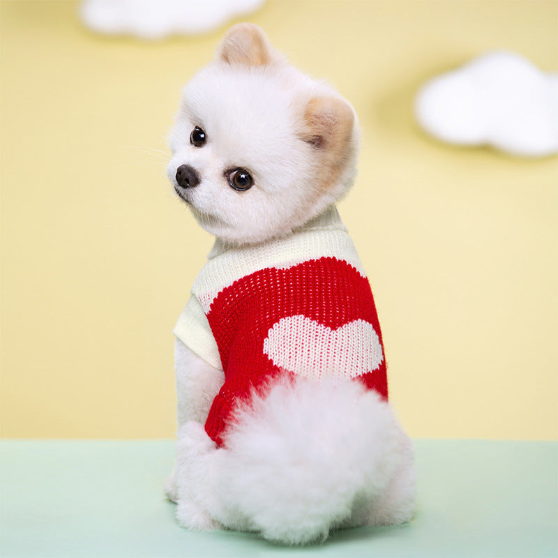 Puppy Dog Sweaters for Small Medium Dogs Cats Clothes Winter Warm Pet Turtleneck Chihuahua Vest Soft Yorkie Coat Teddy Jacket