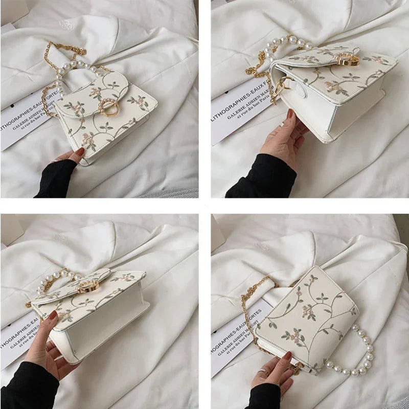 NEWEST Shell Beads Bags Fashion Sweet Bag Women's Handbags Lace Wedding Chic Lady Chain Women Shoulder Crossbody Bag