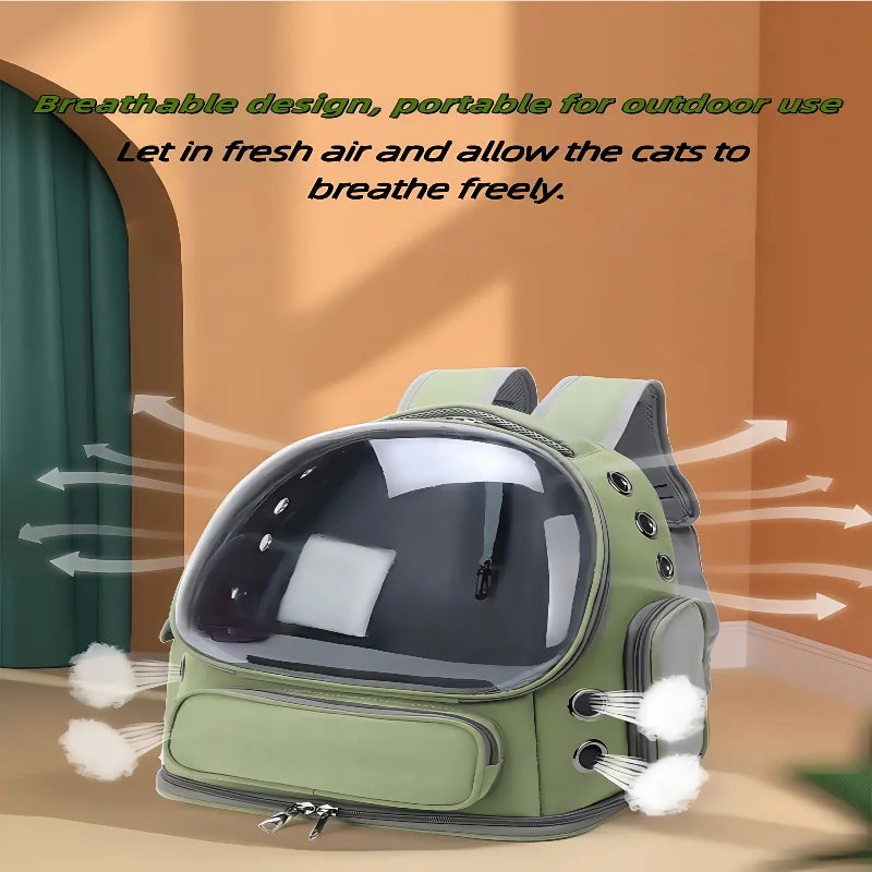 Transparent Pet Carrier Backpack Outdoor Travel Essential for Cats Small Dogs Breathable Design Comfortable Premium Pet Supplies